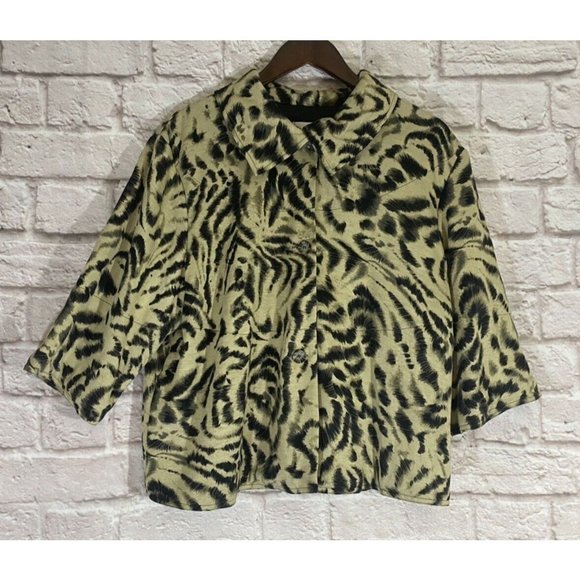 Chico's Jackets & Blazers - CHICOS Animal Print Blazer 3 XL Soft Lined Relaxed Fit Jacket 9302